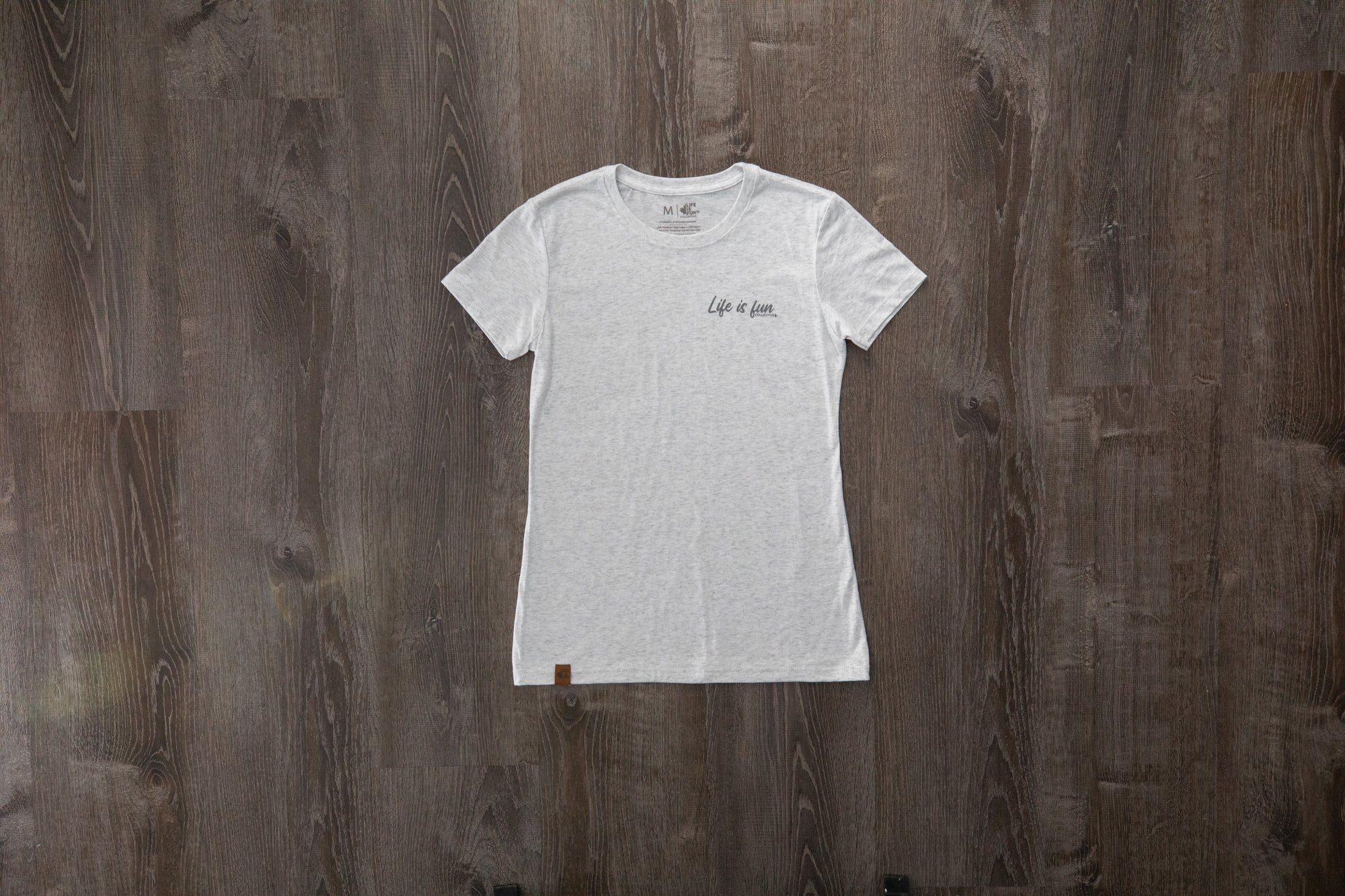 Ladies Triblend T-shirt // Script Logo - Light Grey