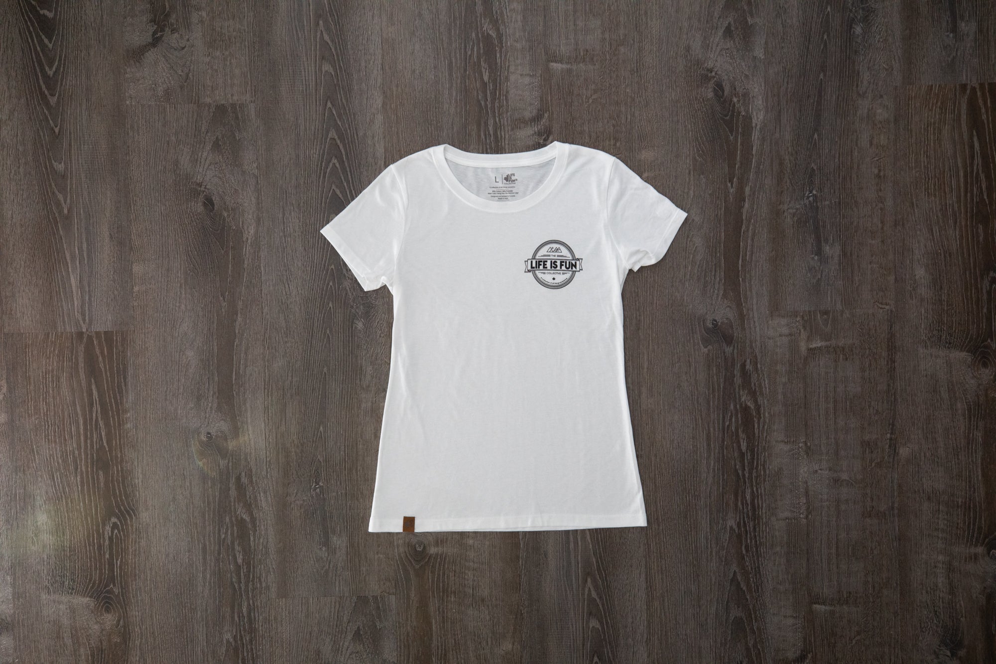 Ladies Ultimate T-shirt // Crest Logo - White